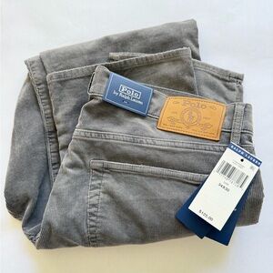 NWT Polo Ralph Lauren Men’s Corduroy Pants 34x30 soft gray